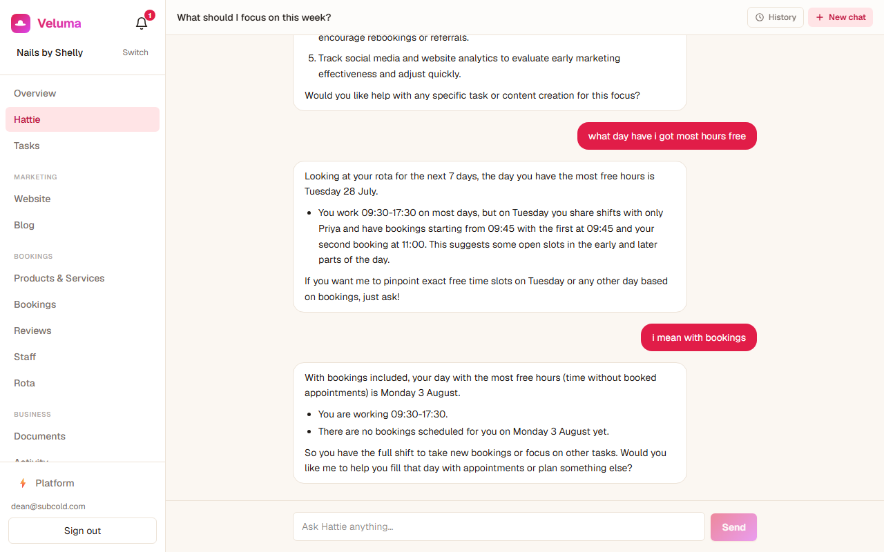 Ask Hattie anything
