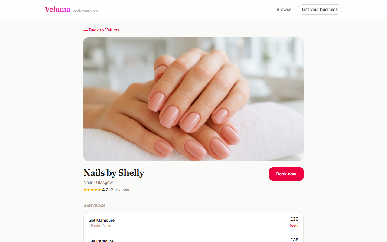 Get discovered on Veluma
